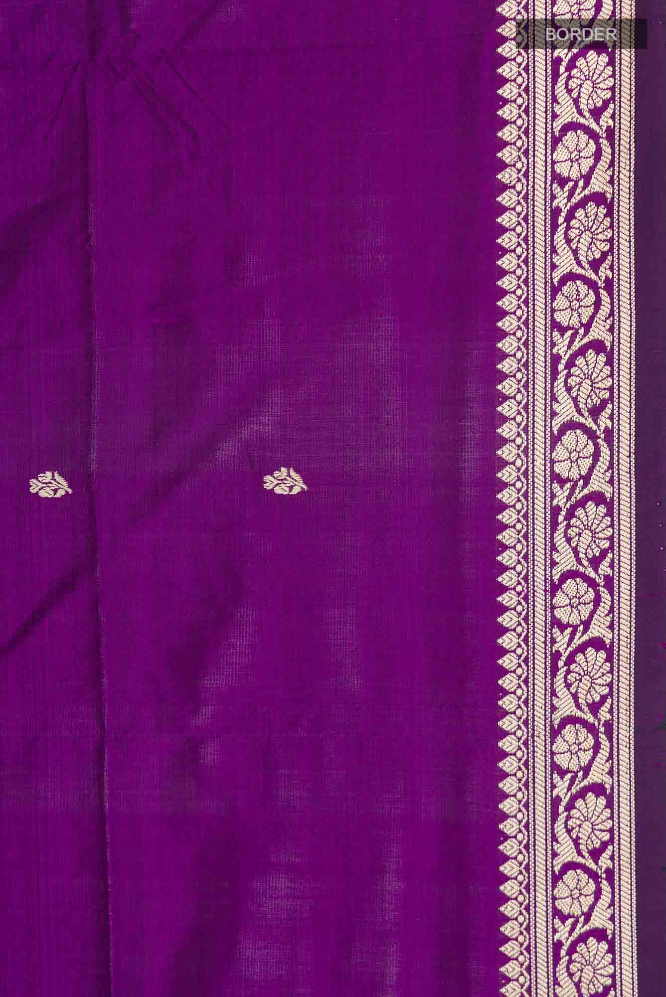 Purple Banarasi Silk Saree