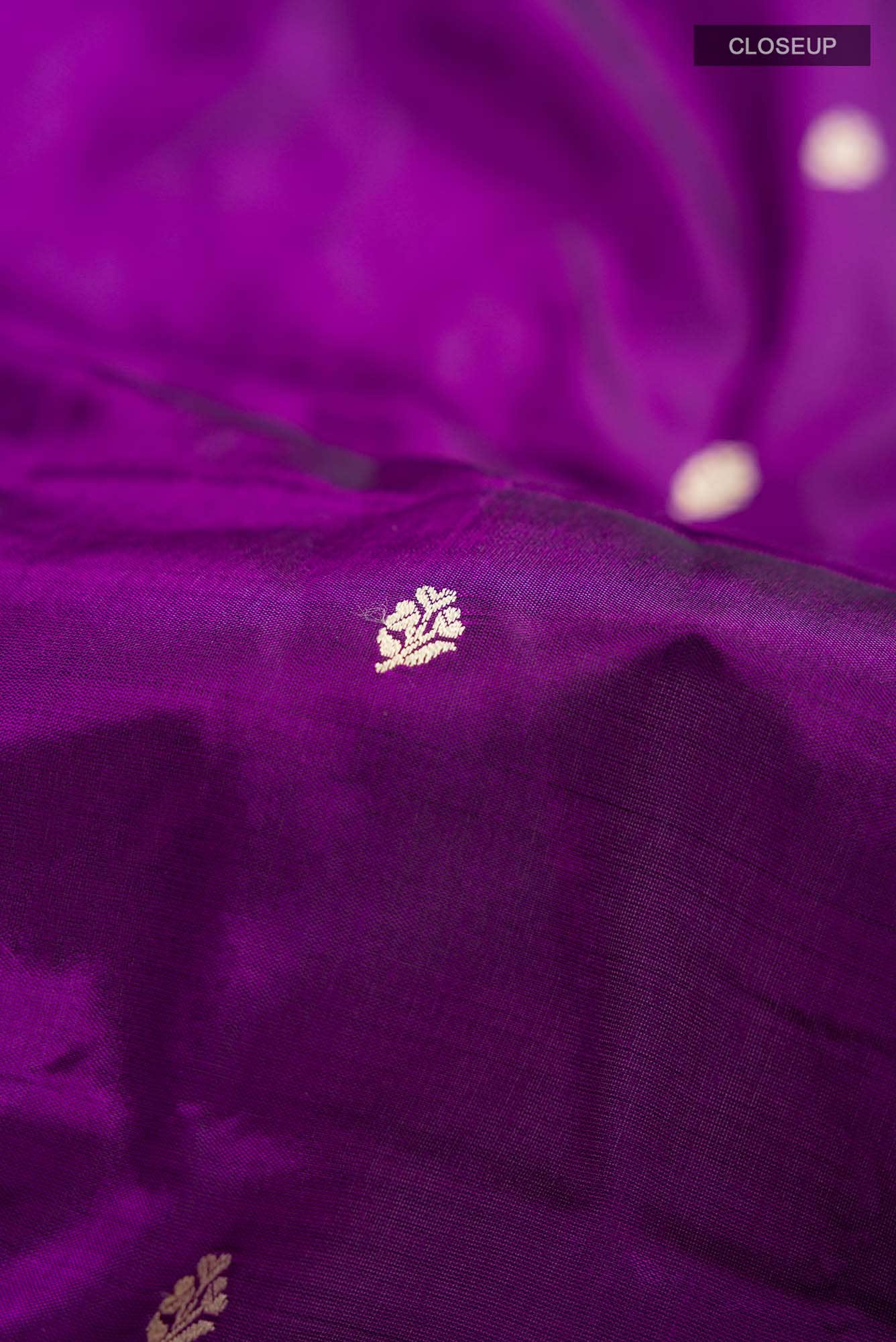 Purple Banarasi Silk Saree