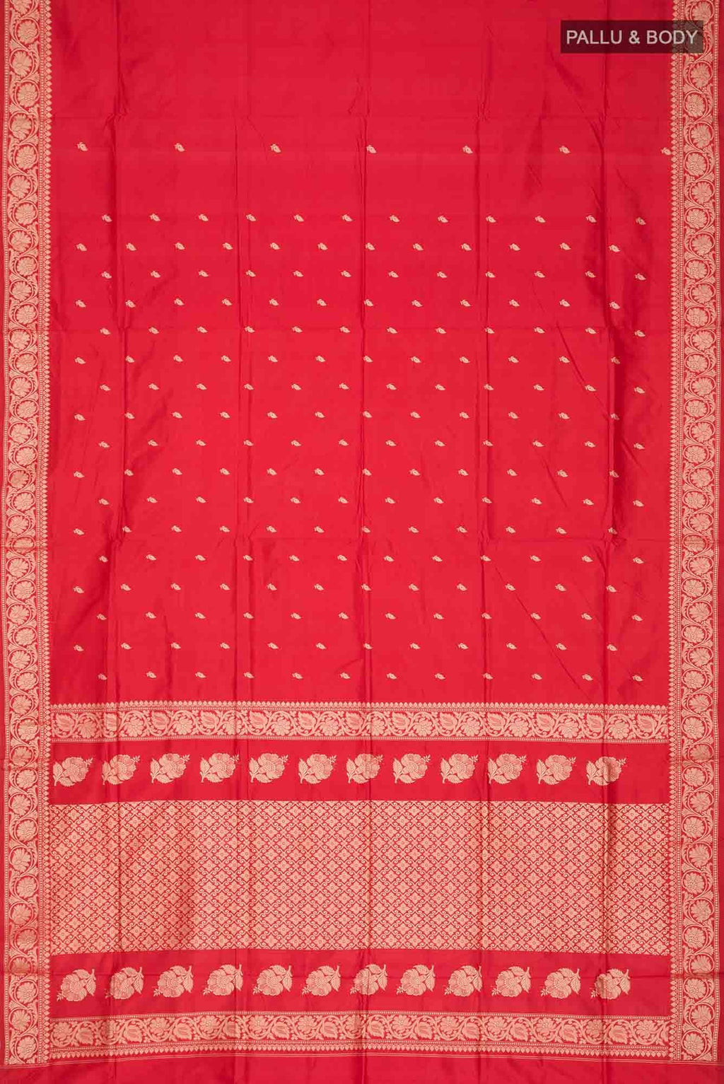 Red Banarasi Katan Silk Saree