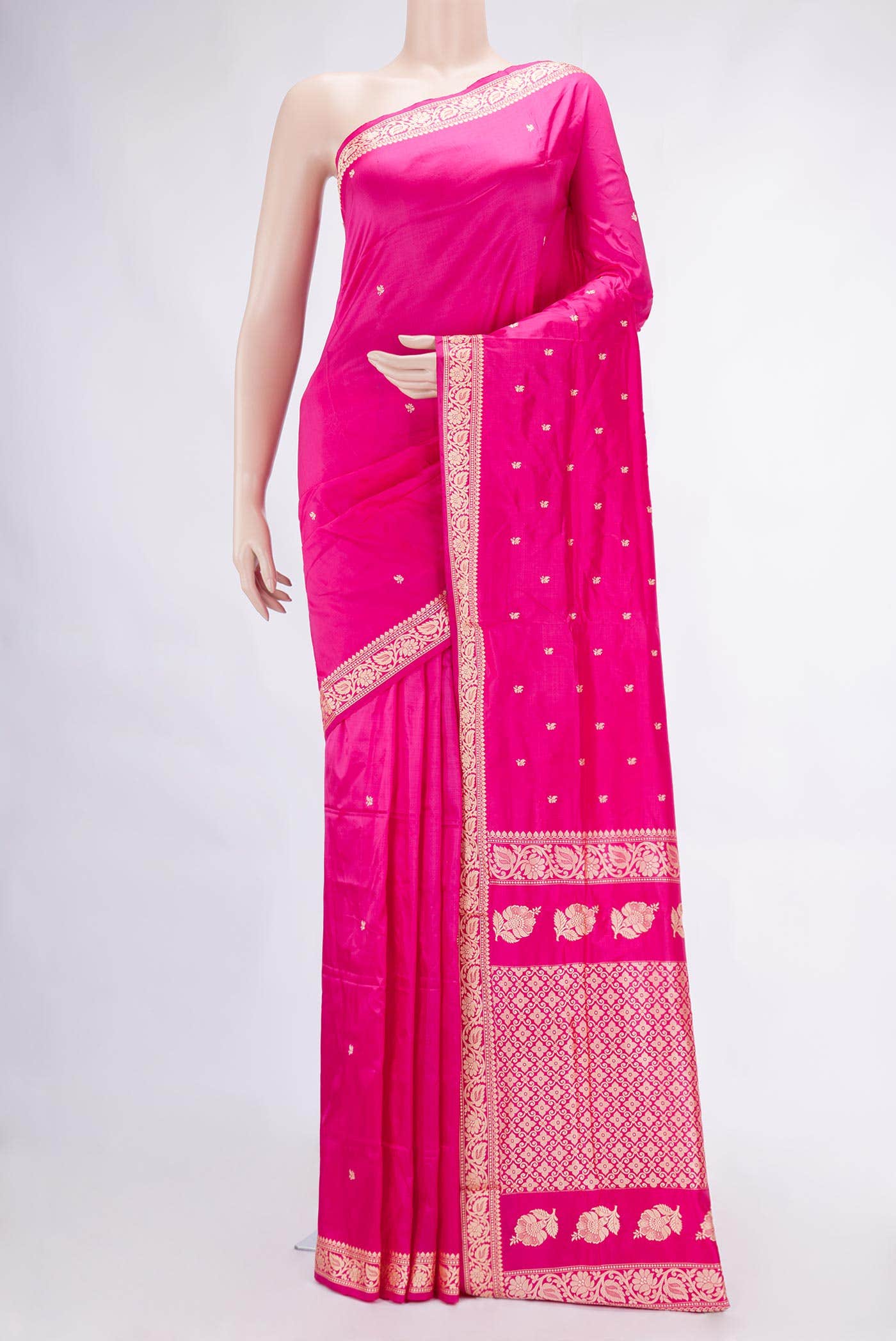 Pink Dual Tone Banarasi Silk Saree