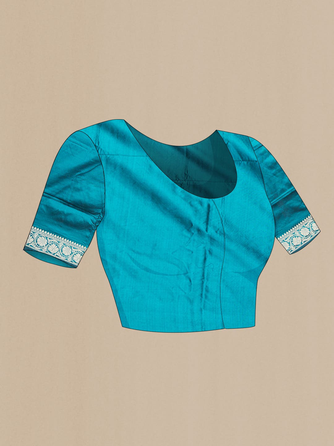 Maya Blue Dual Tone Banarasi Silk Saree