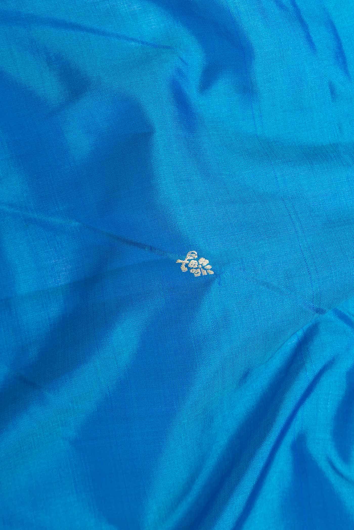 Sky Blue Dual Tone Banarasi Silk Saree