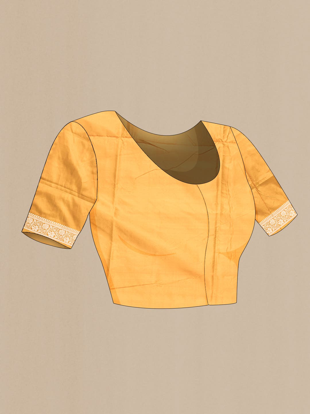 Mustard Dual Tone Banarasi Silk Saree