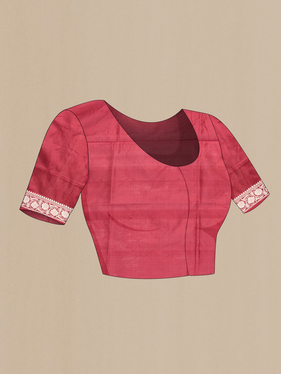 Maroon Dual Tone Banarasi Silk Saree