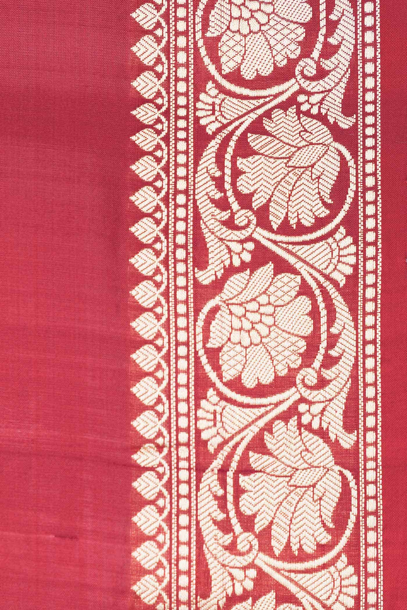 Maroon Dual Tone Banarasi Silk Saree