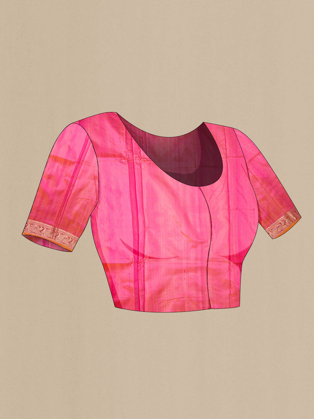 Pink Banarasi Katan Silk Saree