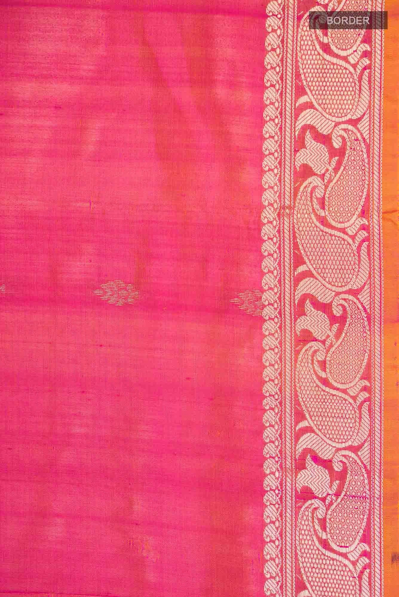 Pink Banarasi Katan Silk Saree