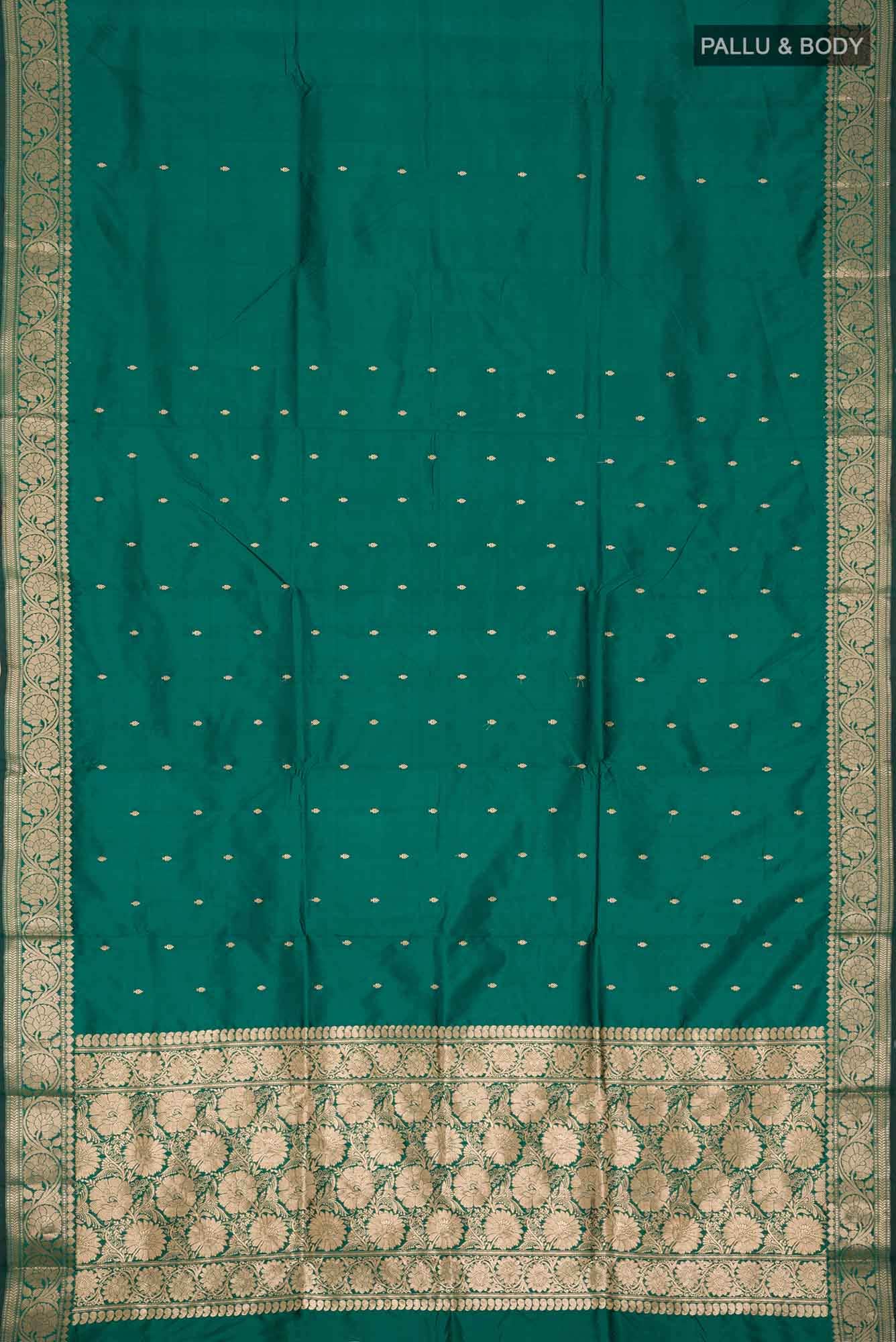 Green Banarasi Katan Silk Saree