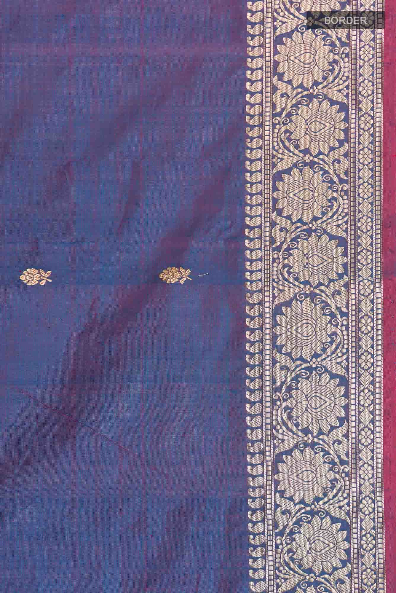 Blue Banarasi Katan Silk Saree