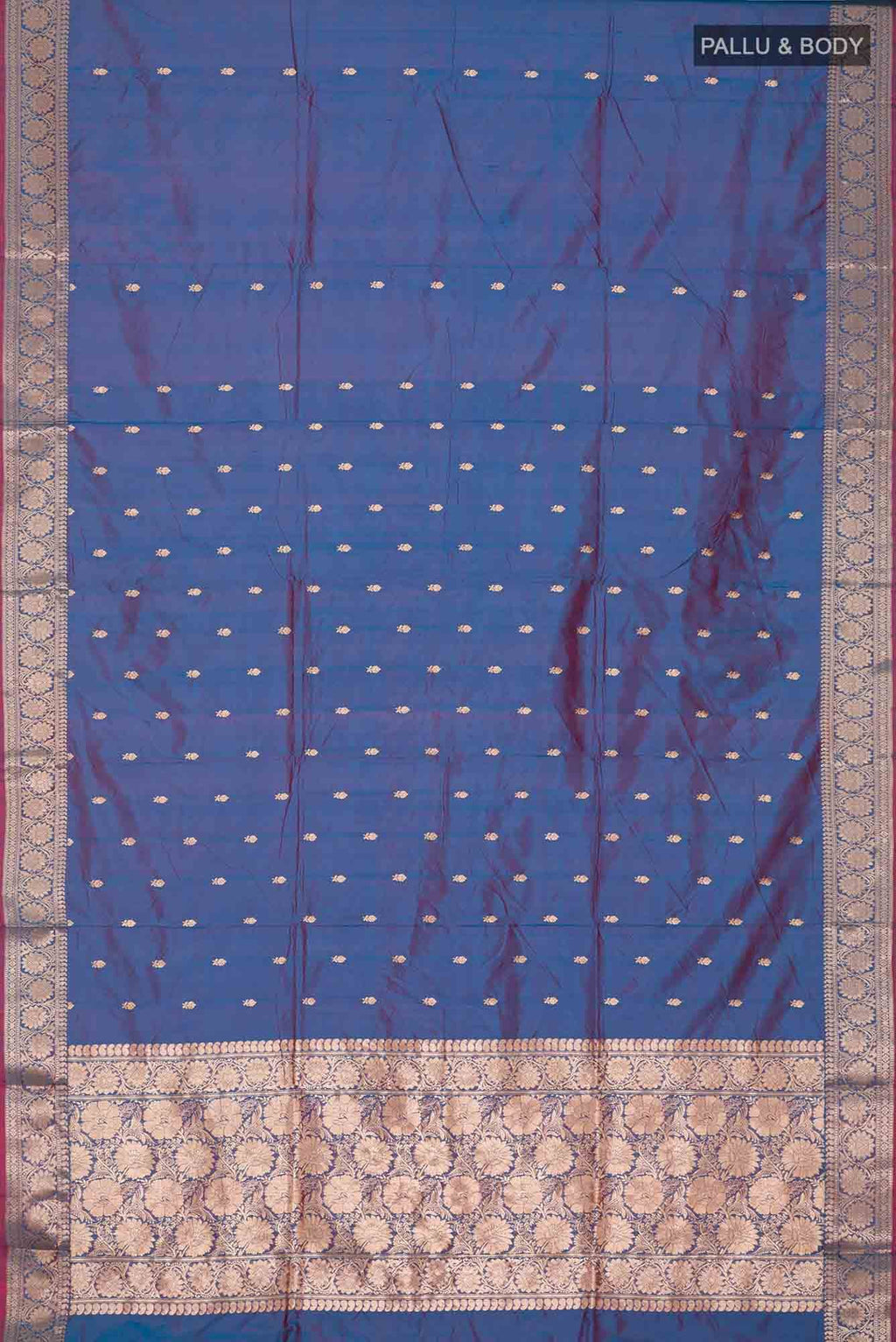 Blue Banarasi Katan Silk Saree