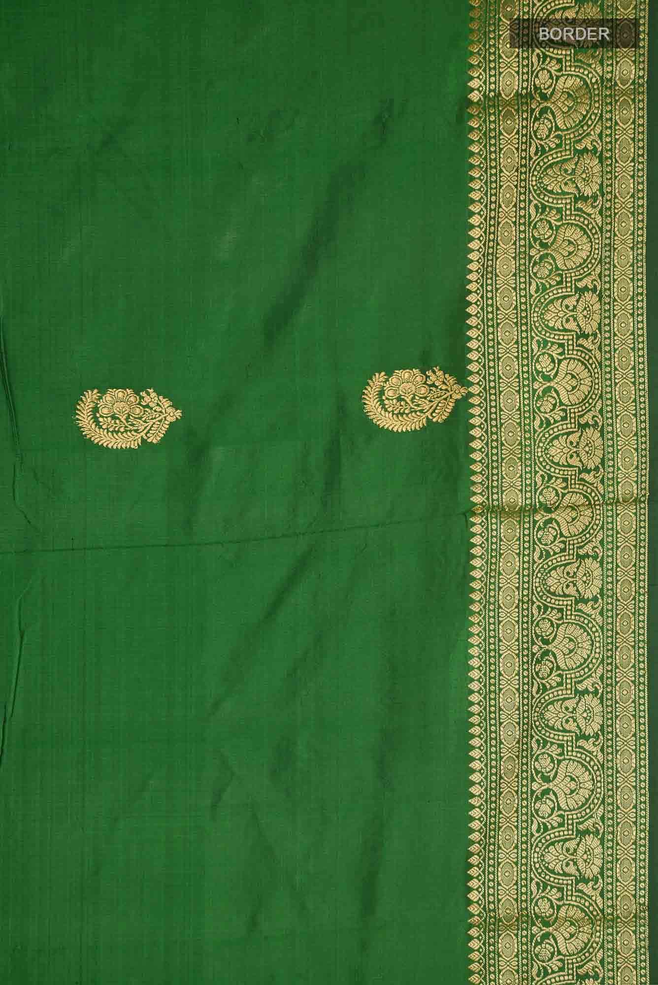 Green Banarasi Katan Silk Saree