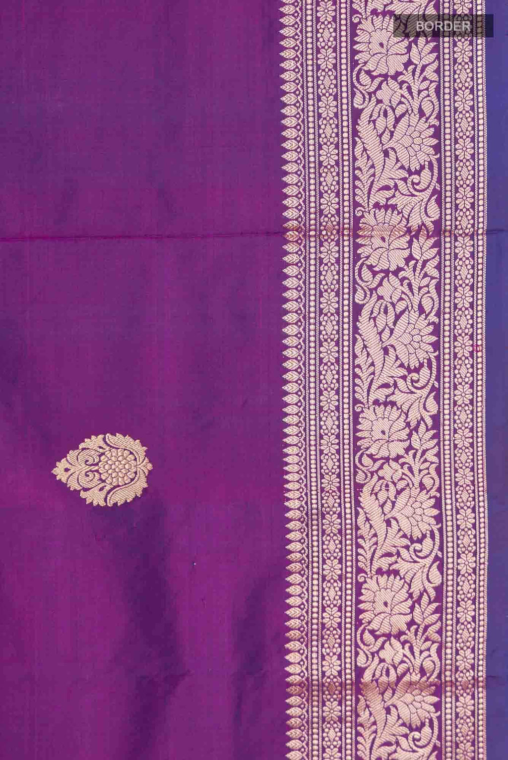Purple Banarasi Katan Silk Saree