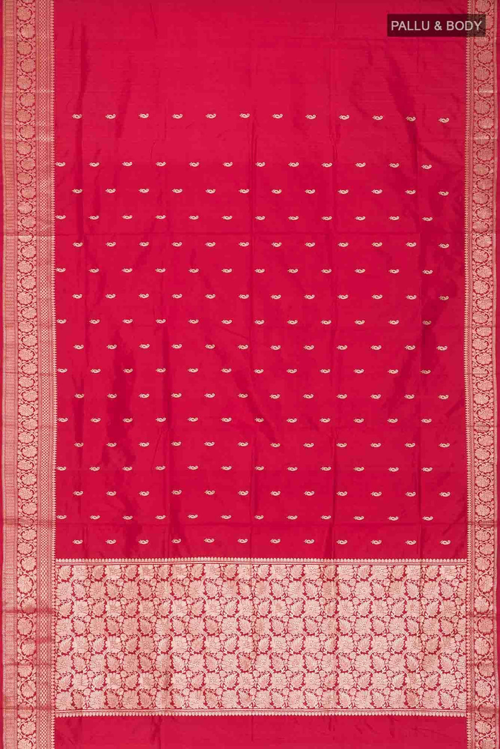 Red Banarasi Katan Silk Saree