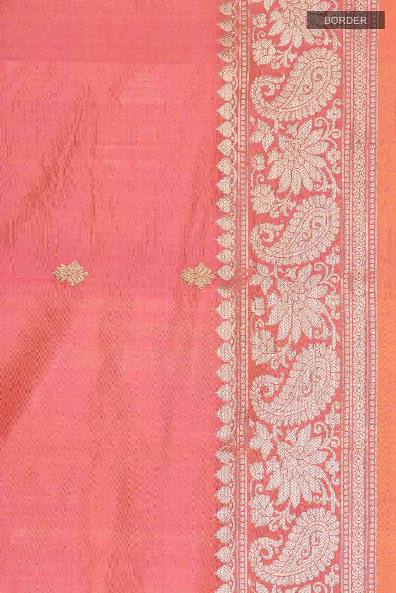 Pink Banarasi Katan Silk Saree