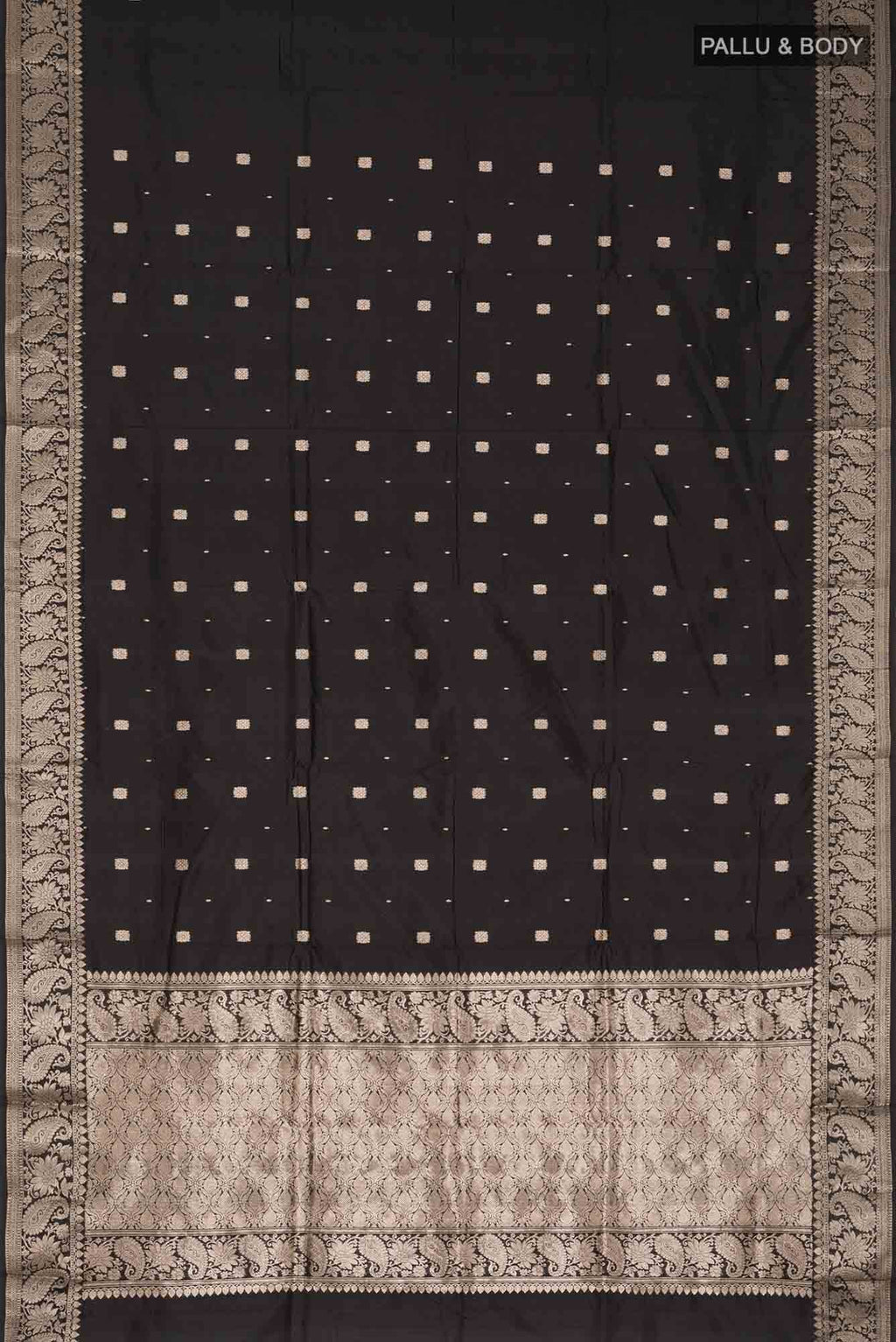 Black Banarasi Katan Silk Saree