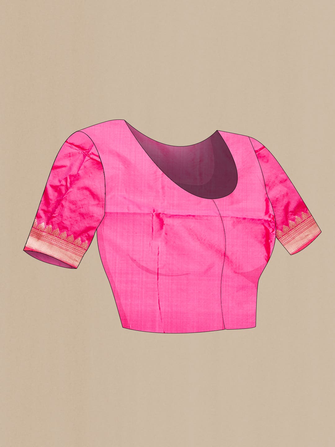 Pink Dual Tone Banarasi Silk Saree