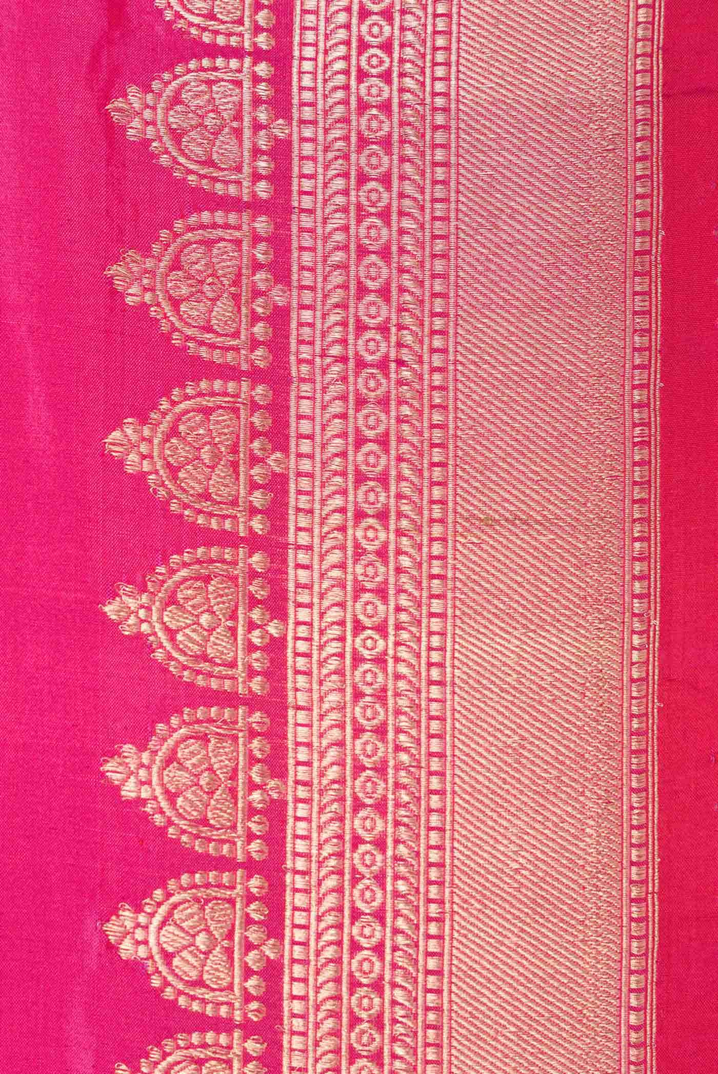 Pink Dual Tone Banarasi Silk Saree
