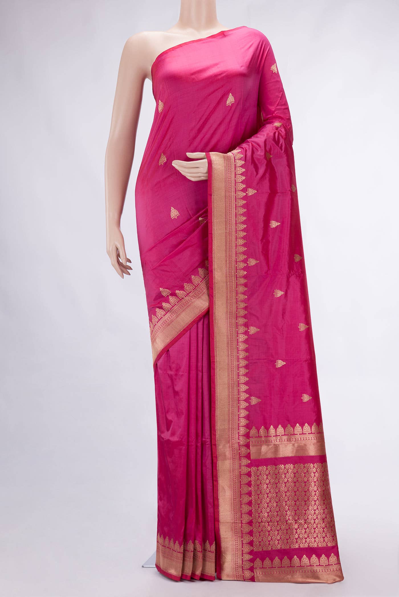 Pink Dual Tone Banarasi Silk Saree