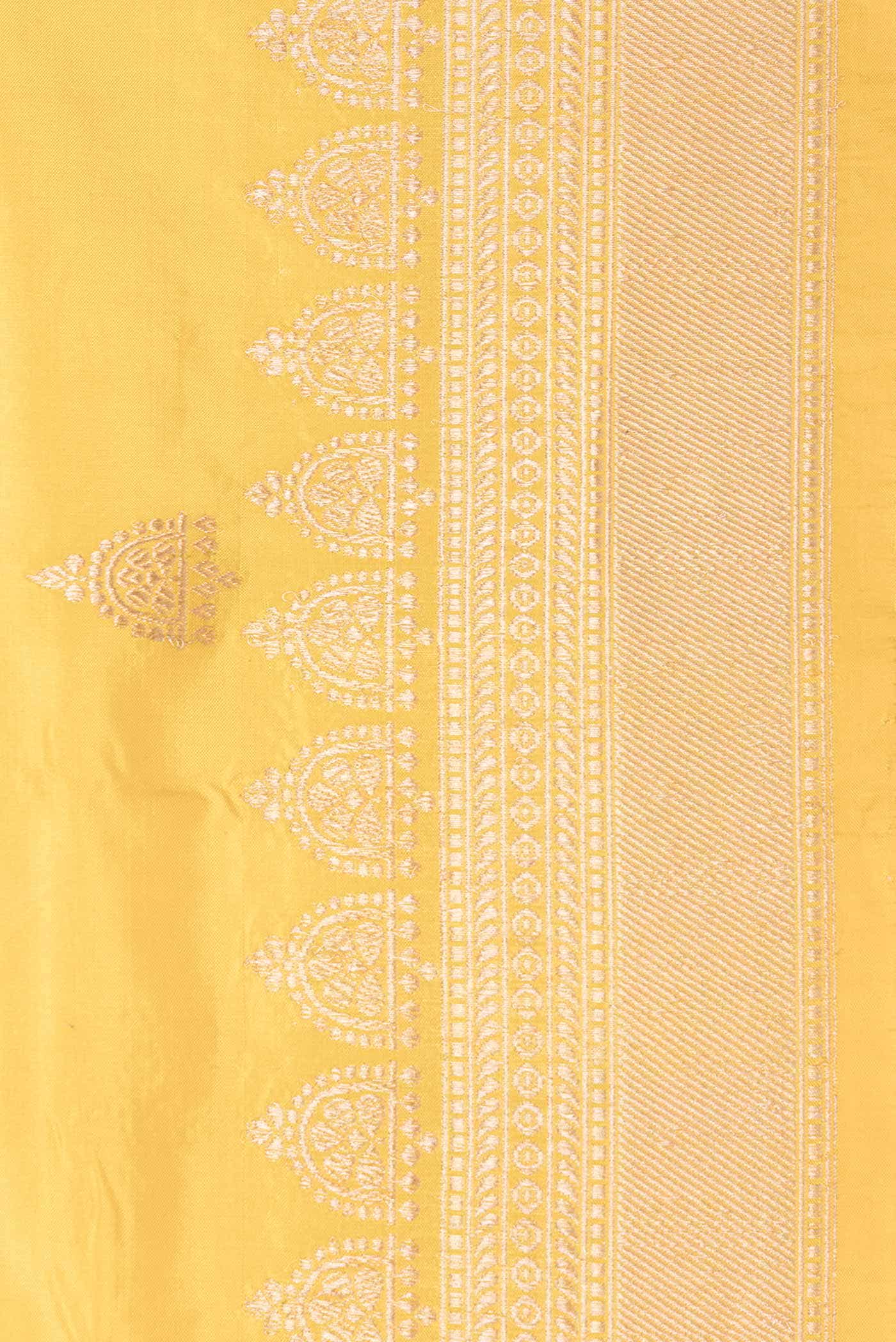 Mustard Dual Tone Banarasi Silk Saree