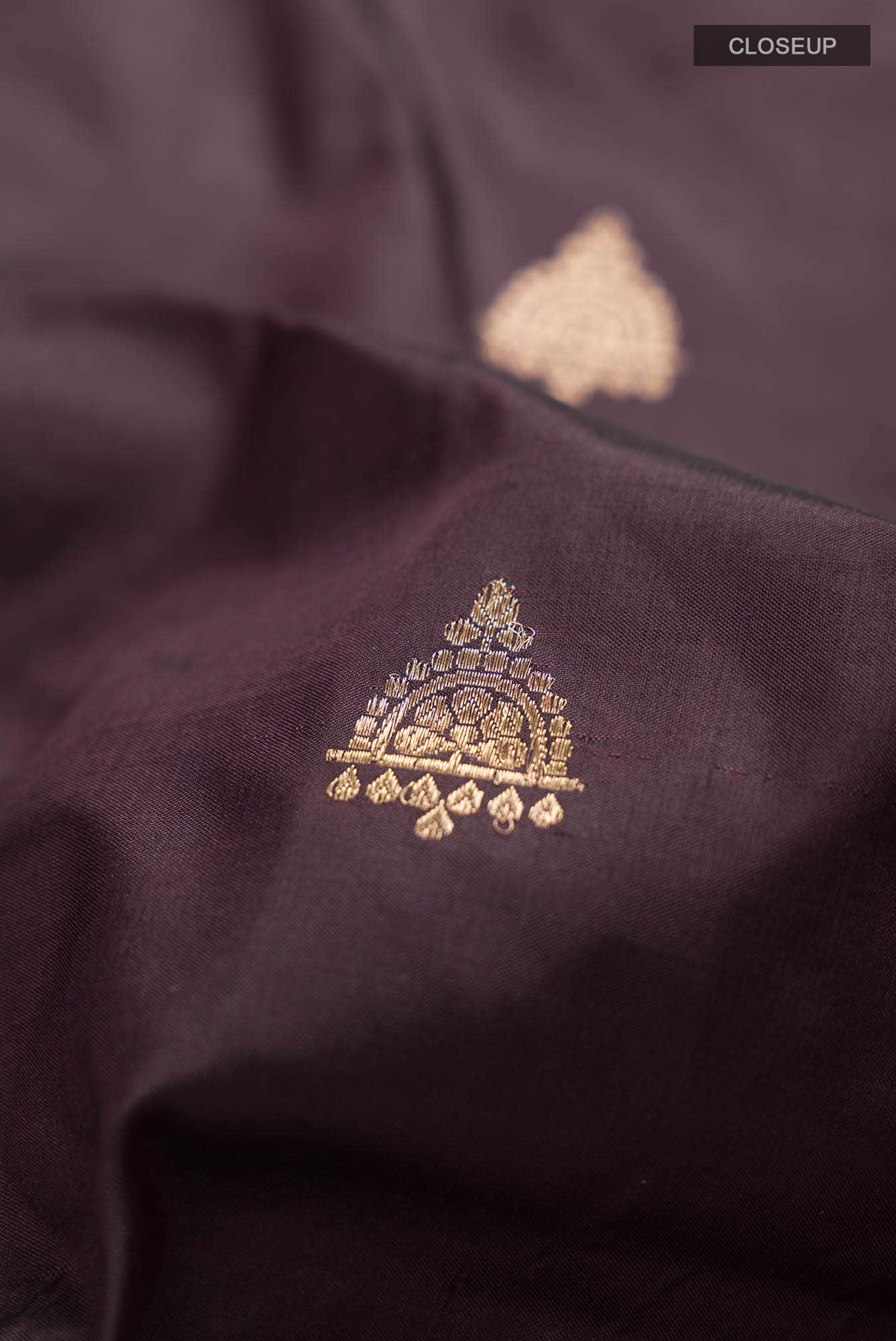 Brown Banarasi Katan Silk Saree
