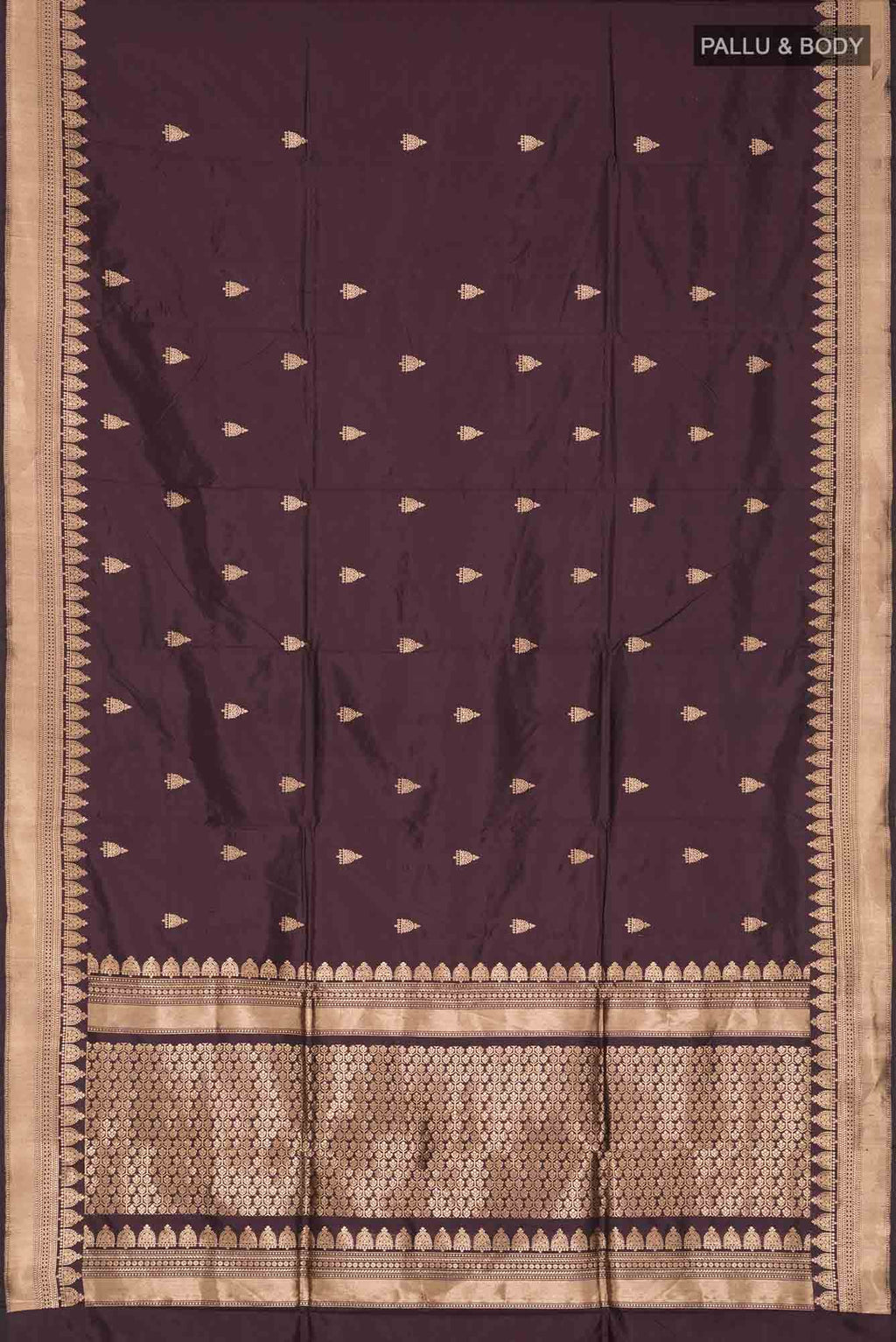 Brown Banarasi Katan Silk Saree