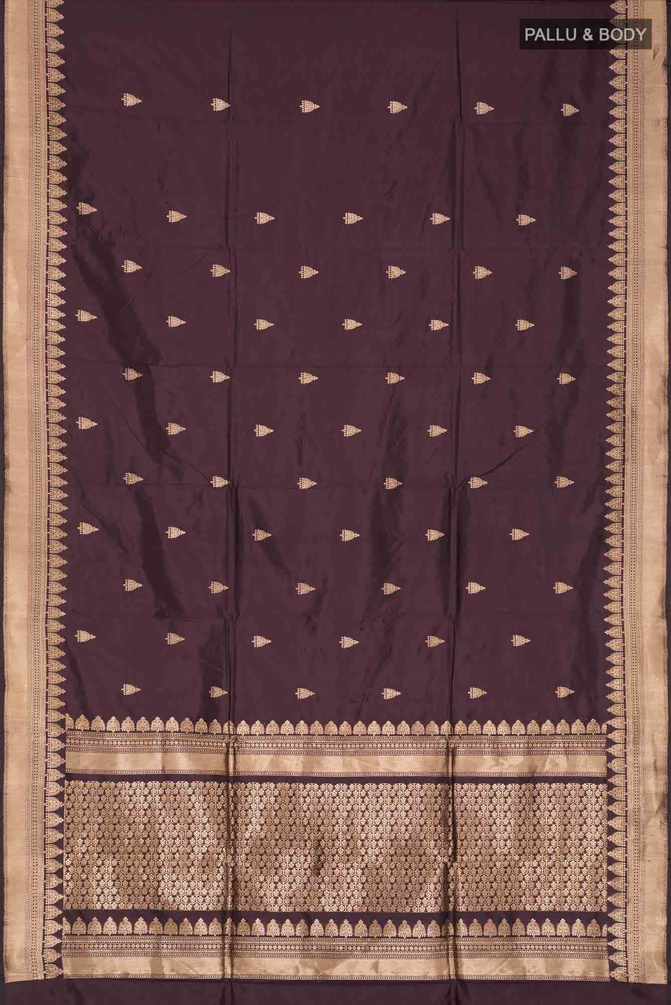 Brown Banarasi Katan Silk Saree