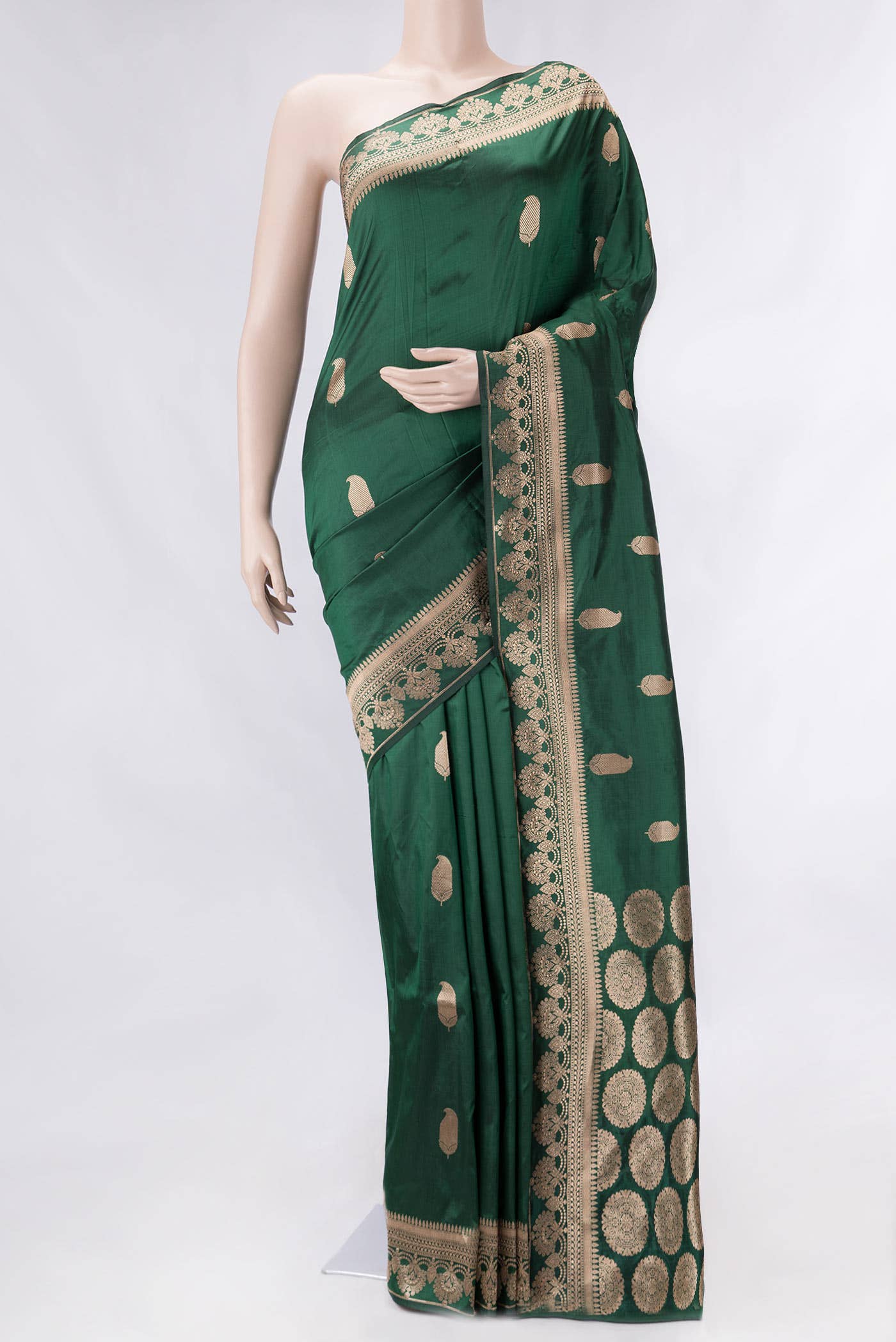 Green Dual Tone Banarasi Silk Saree