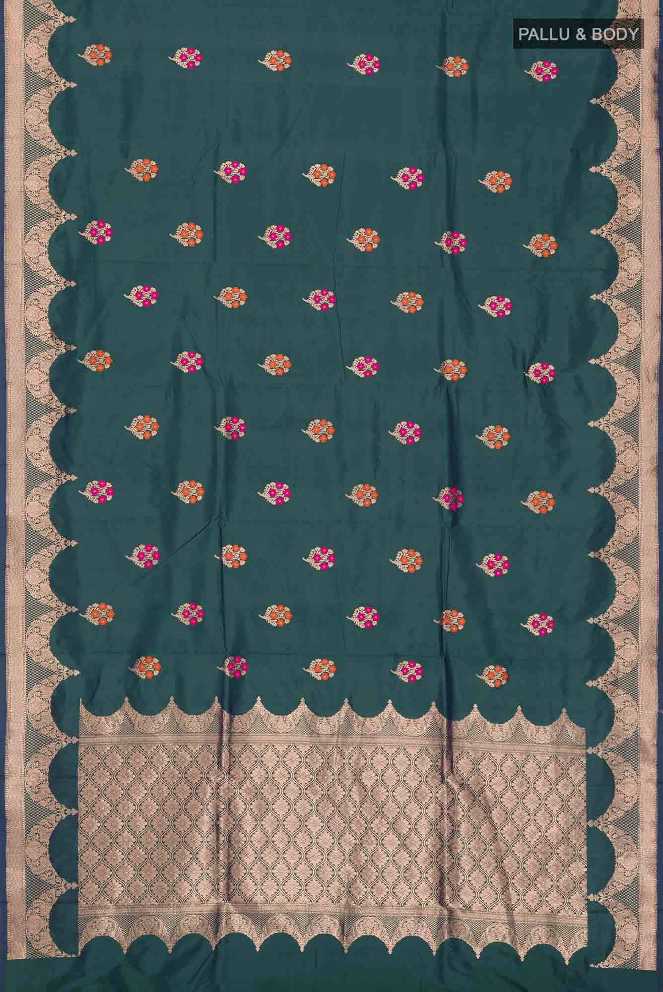Blue Banarasi Katan Silk Saree