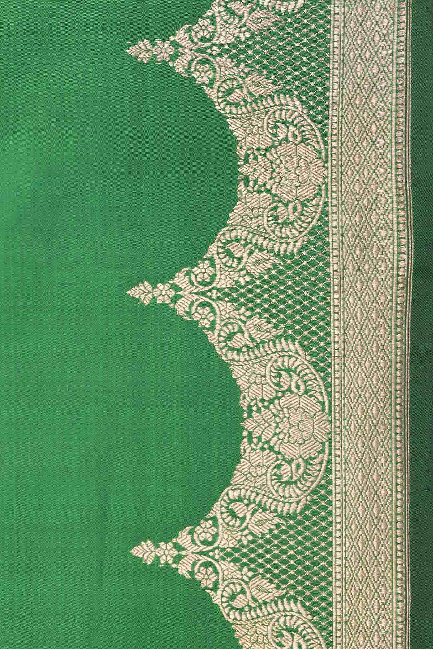 Green Dual Tone Banarasi Silk Saree