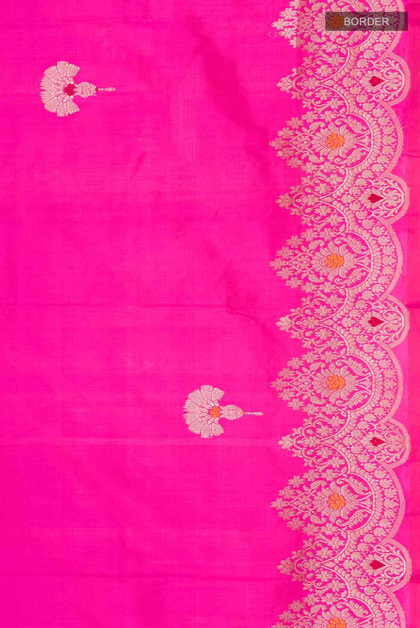 Pink Banarasi Katan Silk Saree
