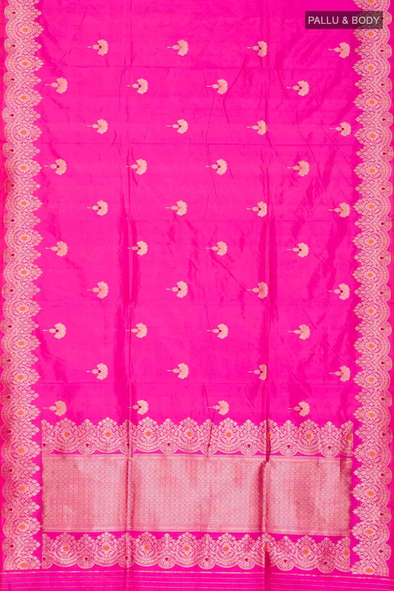 Pink Banarasi Katan Silk Saree