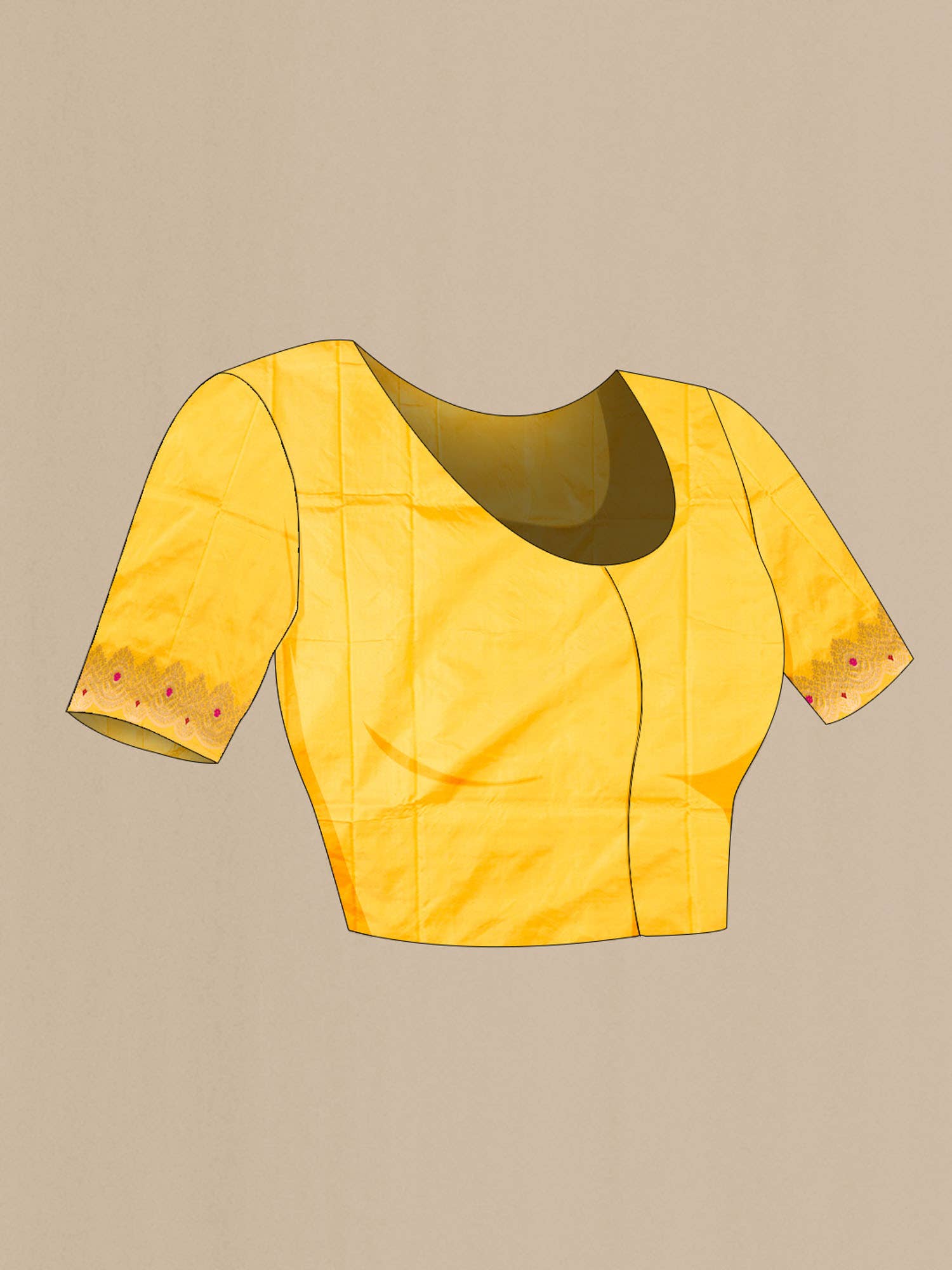 Yellow Banarasi Katan Silk Saree