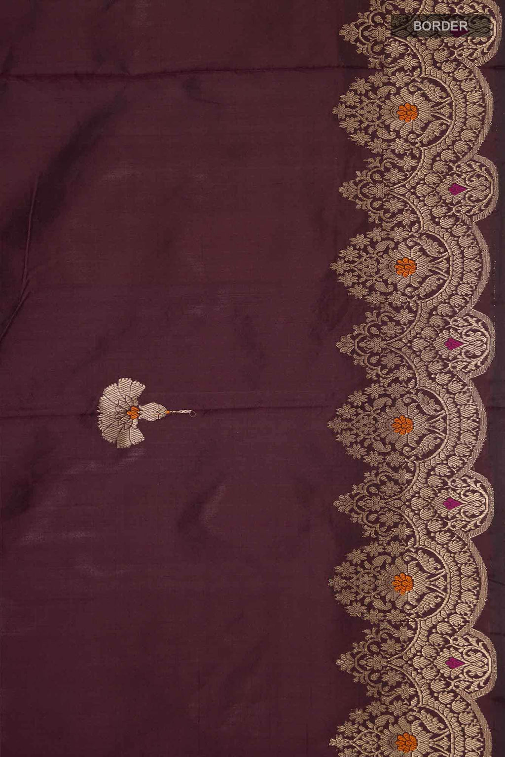 Brown Banarasi Katan Silk Saree