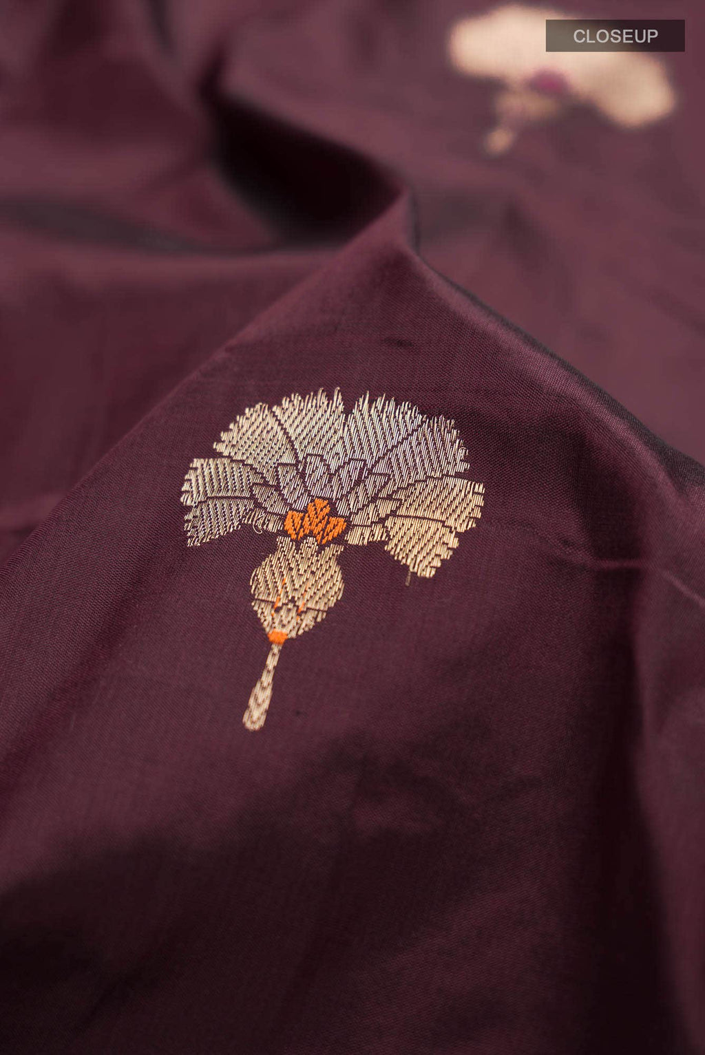 Brown Banarasi Katan Silk Saree