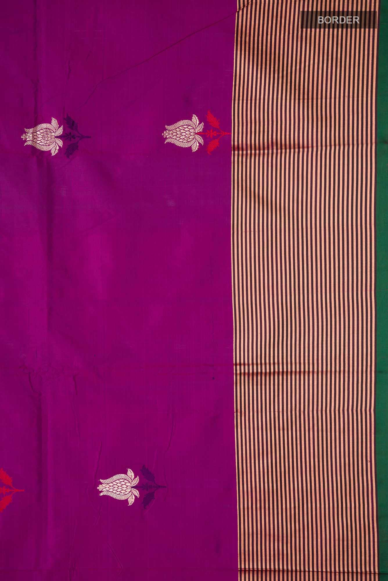 Purple Banarasi Katan Silk Saree