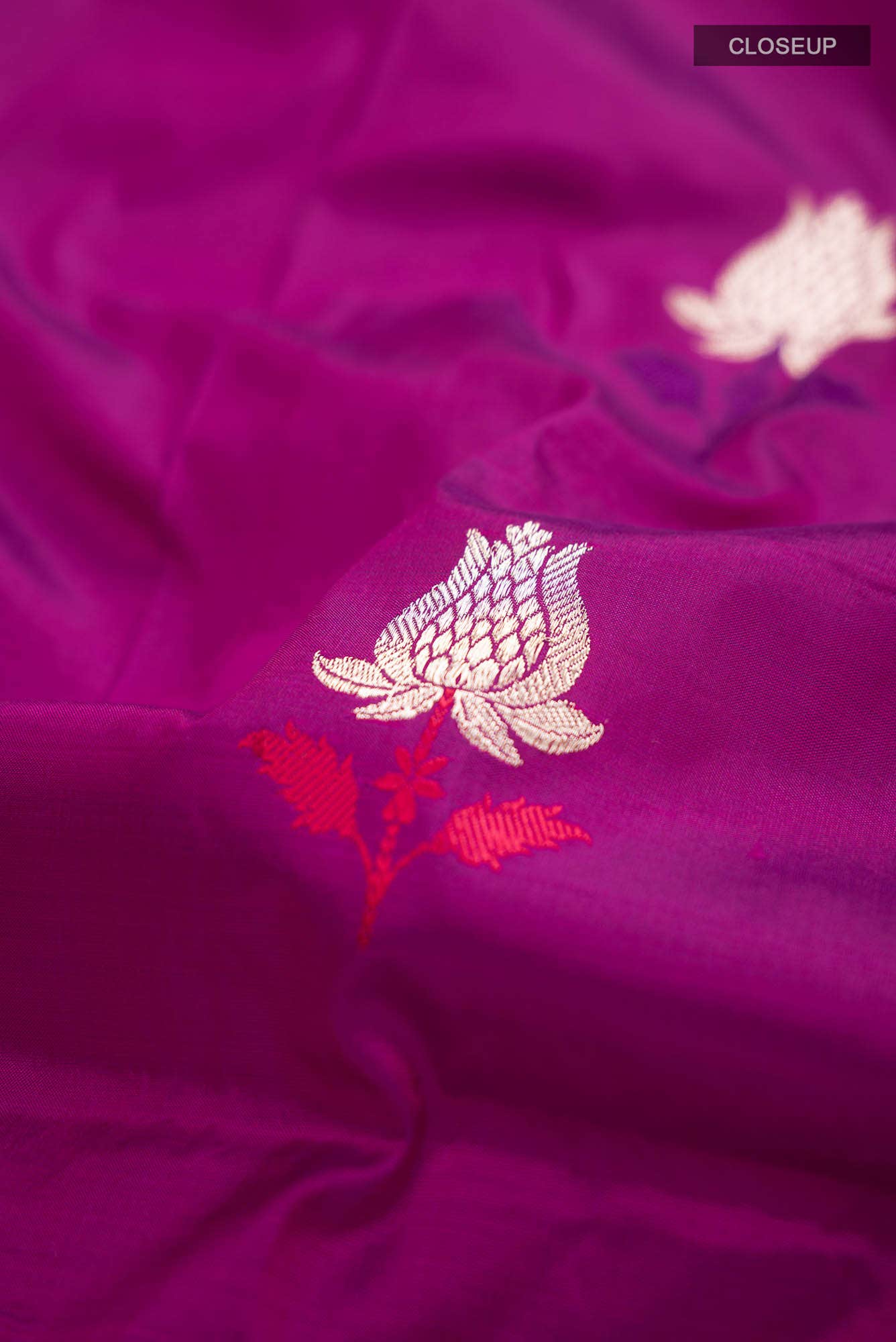 Purple Banarasi Katan Silk Saree