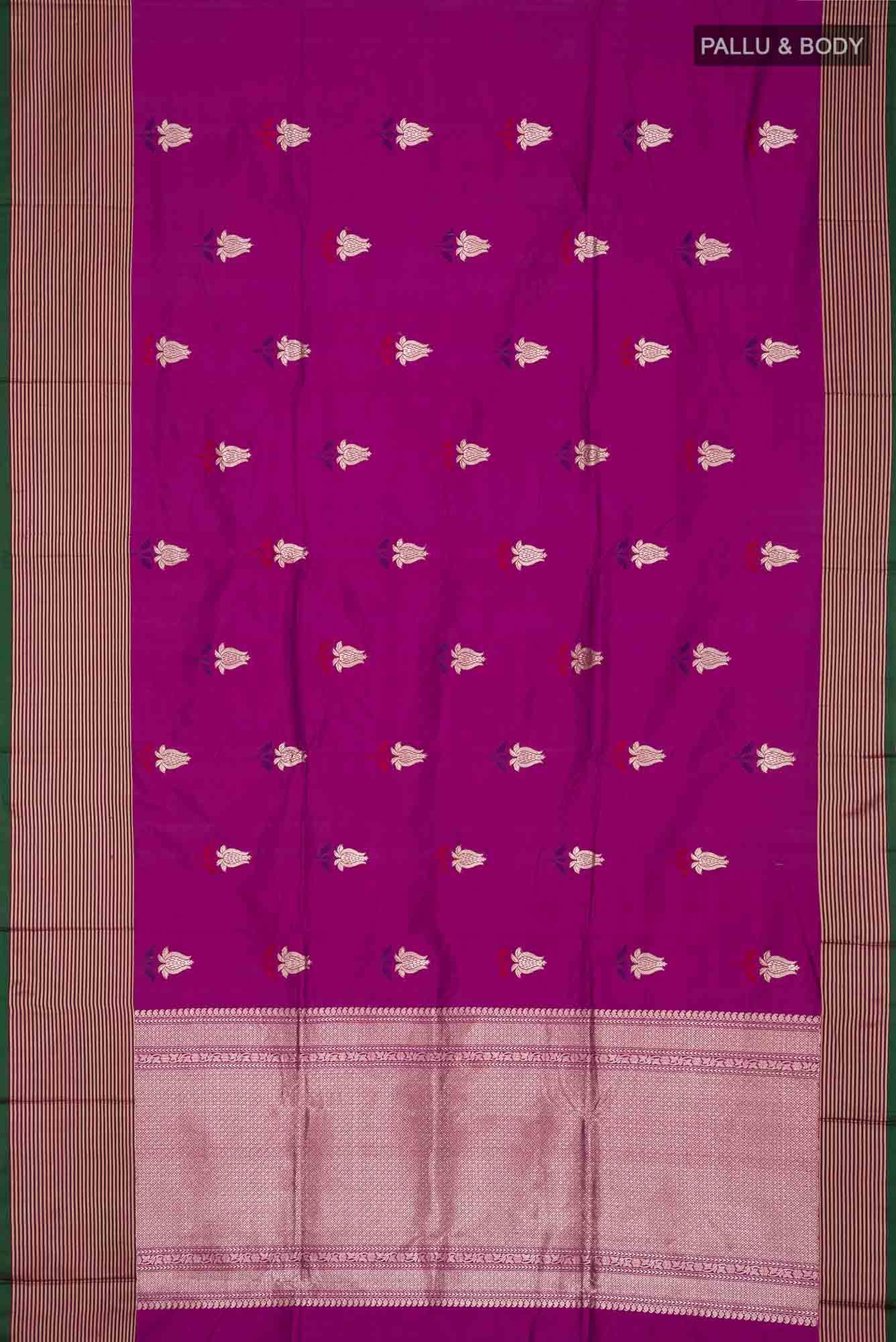 Purple Banarasi Katan Silk Saree