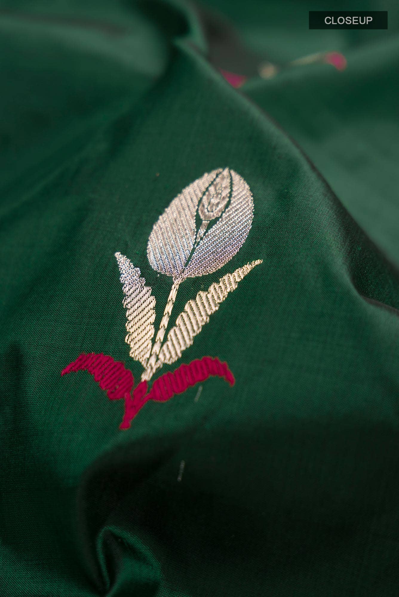 Green Banarasi Katan Silk Saree