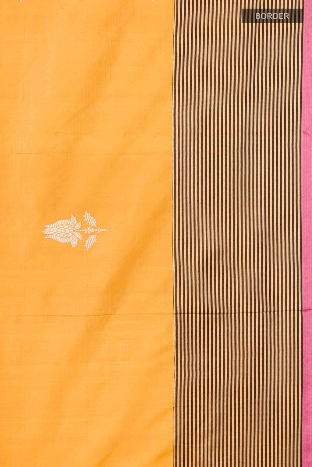 Yellow Banarasi Katan Silk Saree