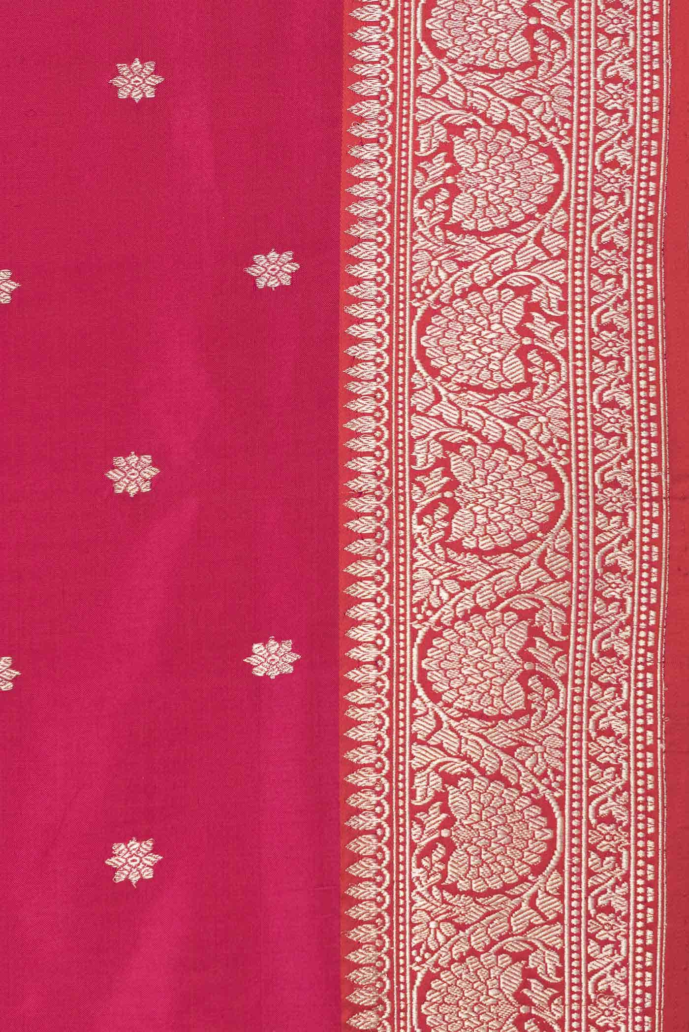 Pink Dual Tone Banarasi Silk Saree