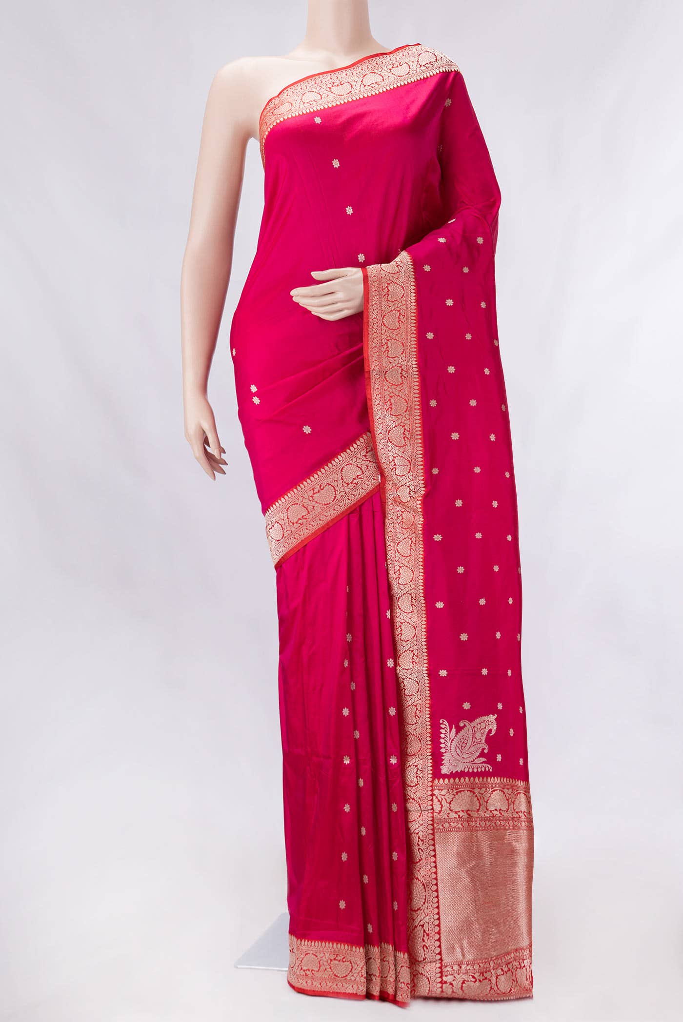Pink Dual Tone Banarasi Silk Saree