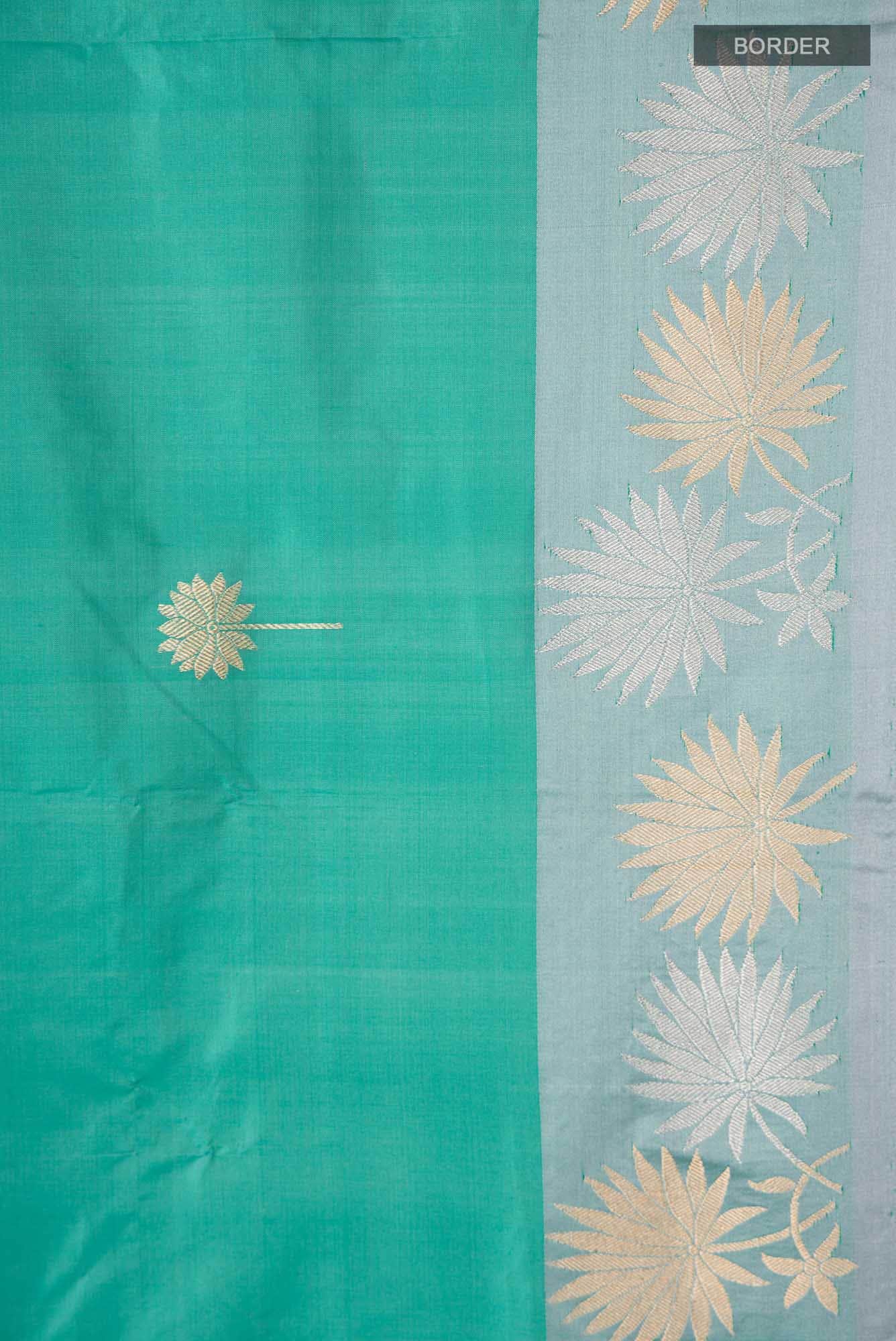 Green Banarasi Katan Silk Saree