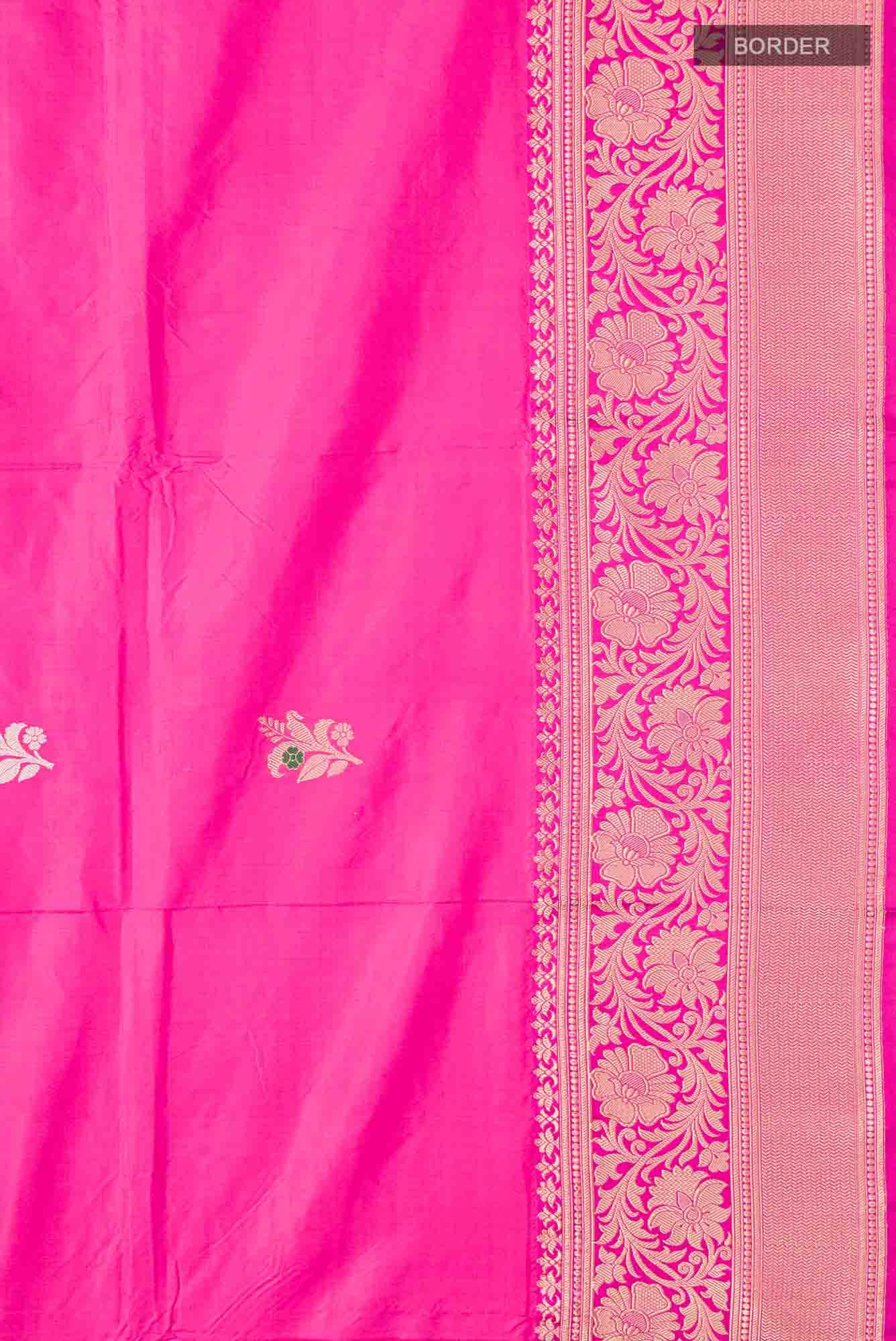 Pink Banarasi Katan Silk Saree