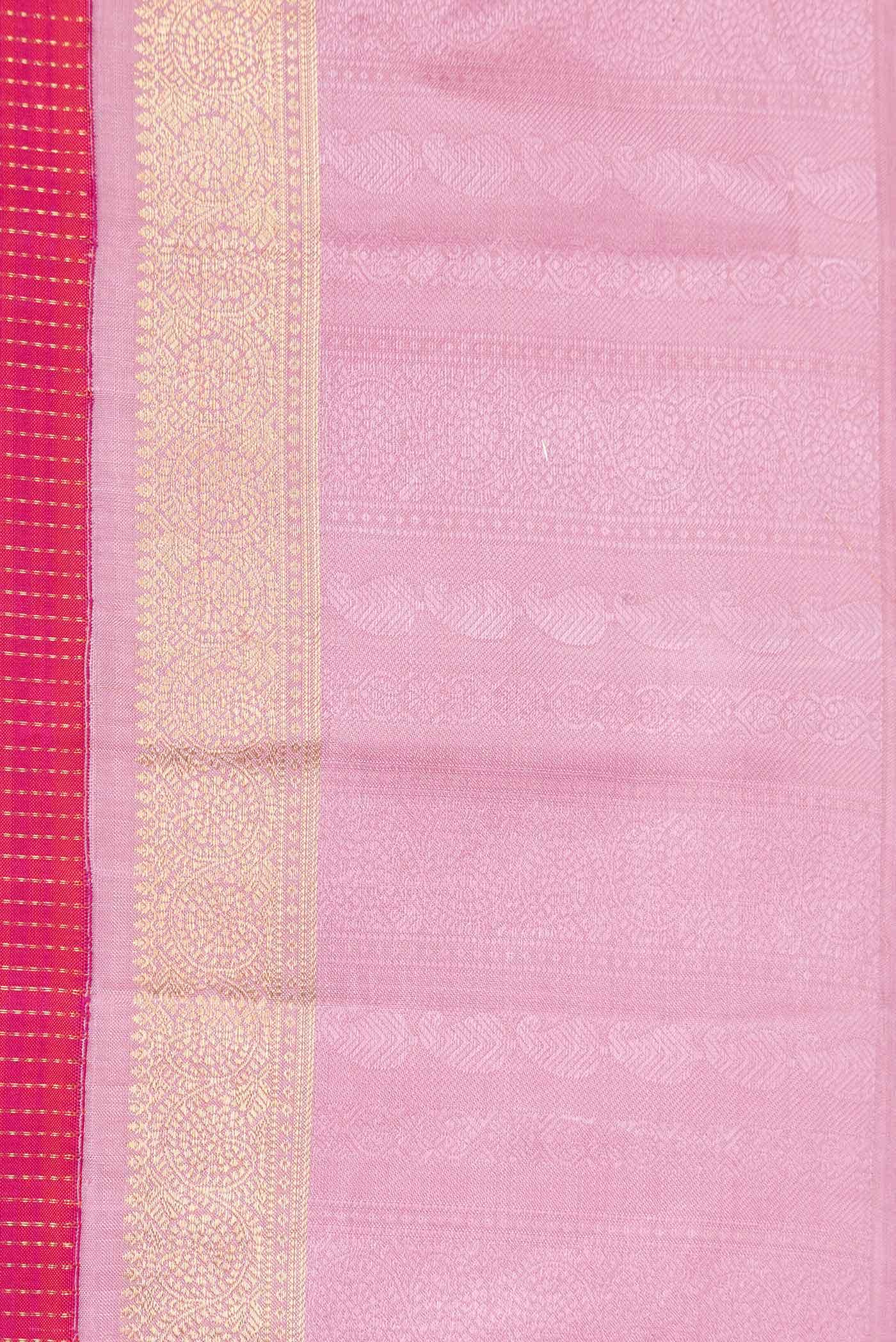 Pure Silk Pure Zari Dark Pink Kanchipuram Saree