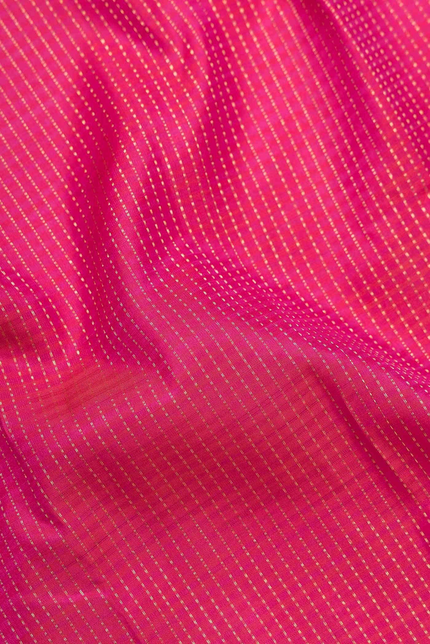Pure Silk Pure Zari Dark Pink Kanchipuram Saree