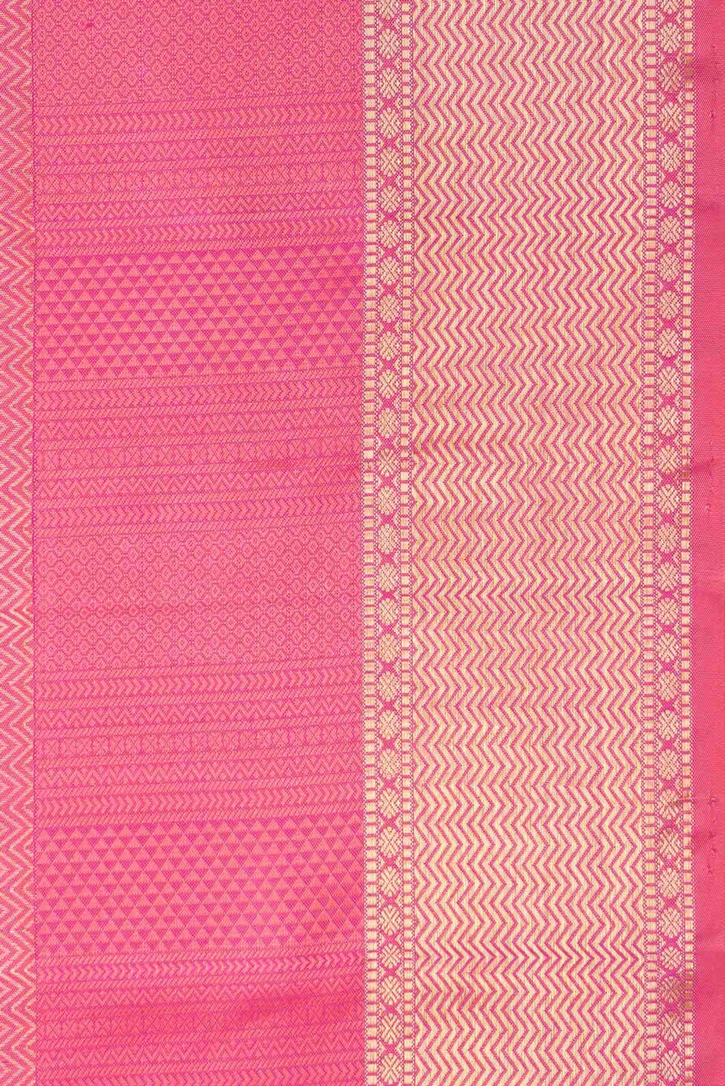 Pure Silk Pure Zari Pink Dual Tone Kanchipuram Saree