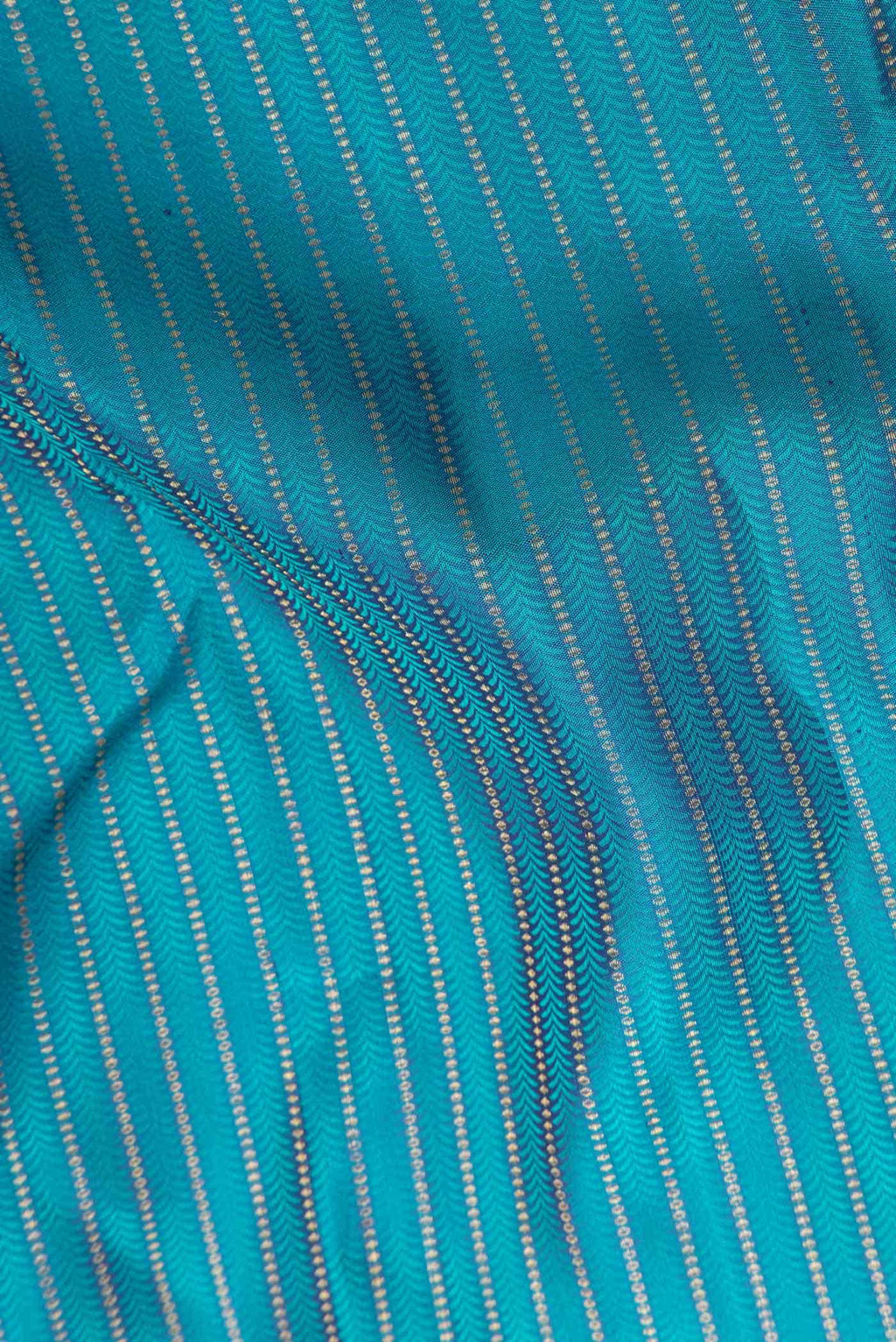 Pure Silk Pure Zari Aqua Blue Dual Tone Kanchipuram Saree