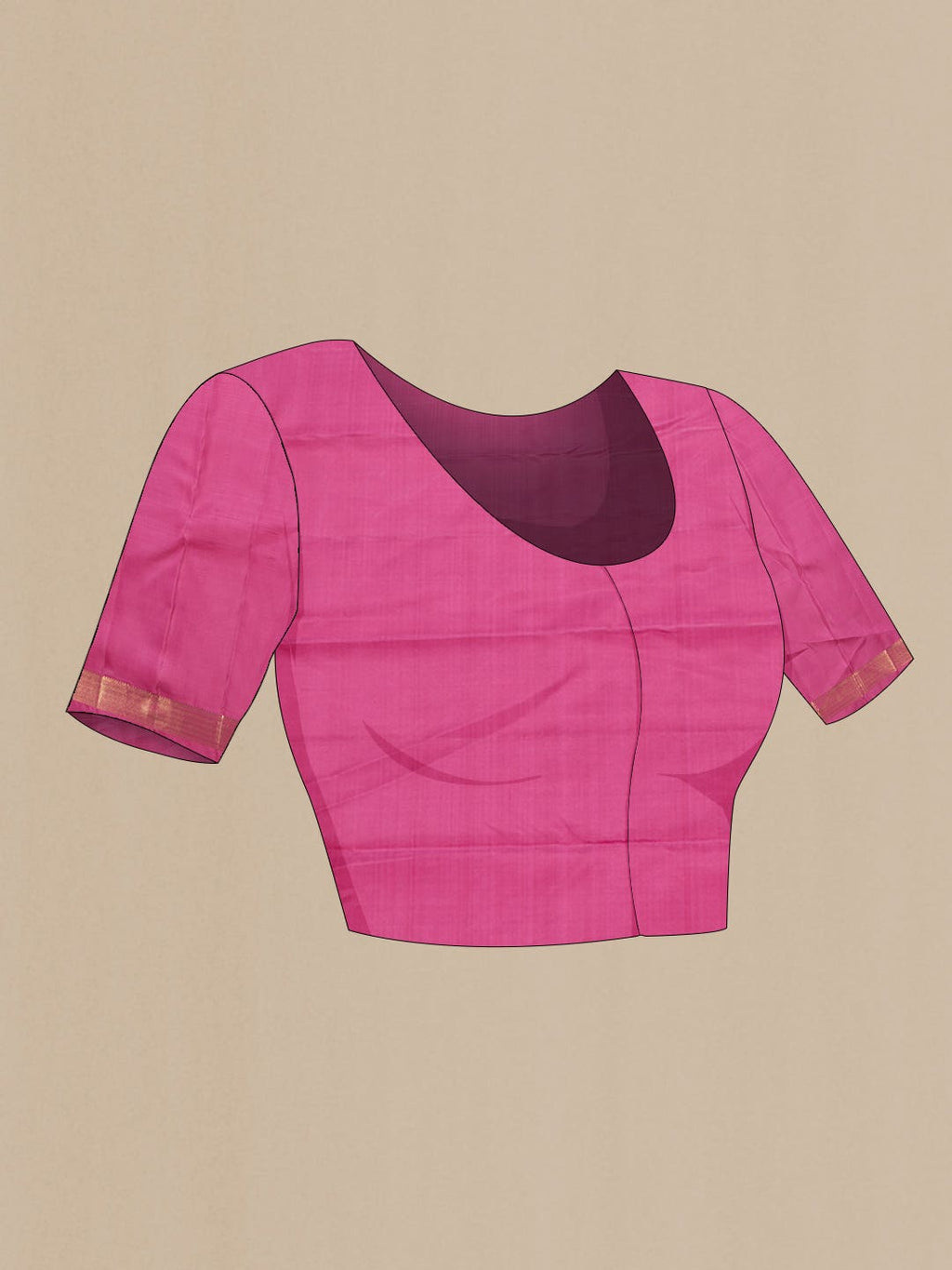 Pure Silk Pure Zari Pink Dual Tone Kanchipuram Saree
