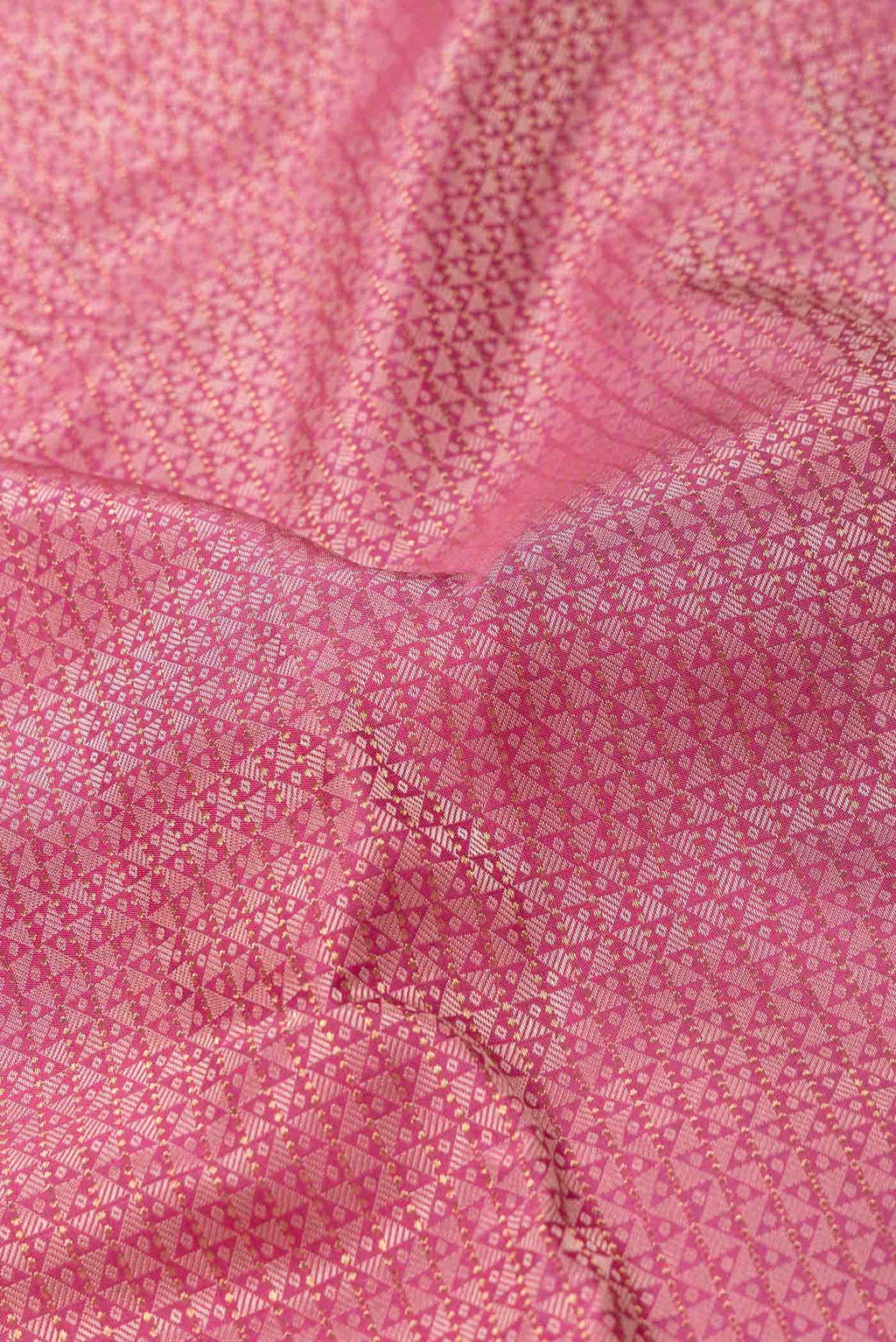 Pure Silk Pure Zari Pink Dual Tone Kanchipuram Saree