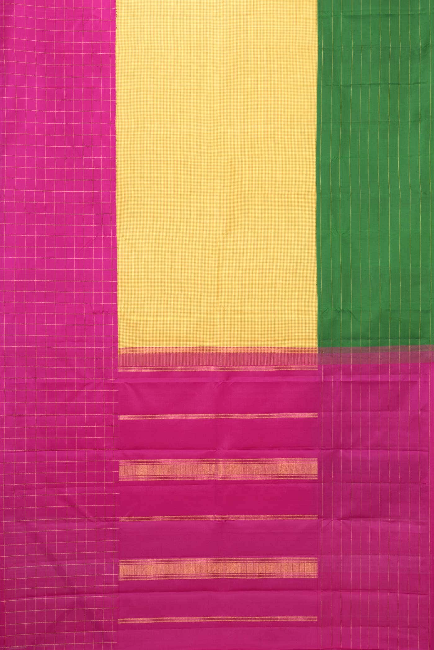 Yellow Kanchipuram Silk Saree